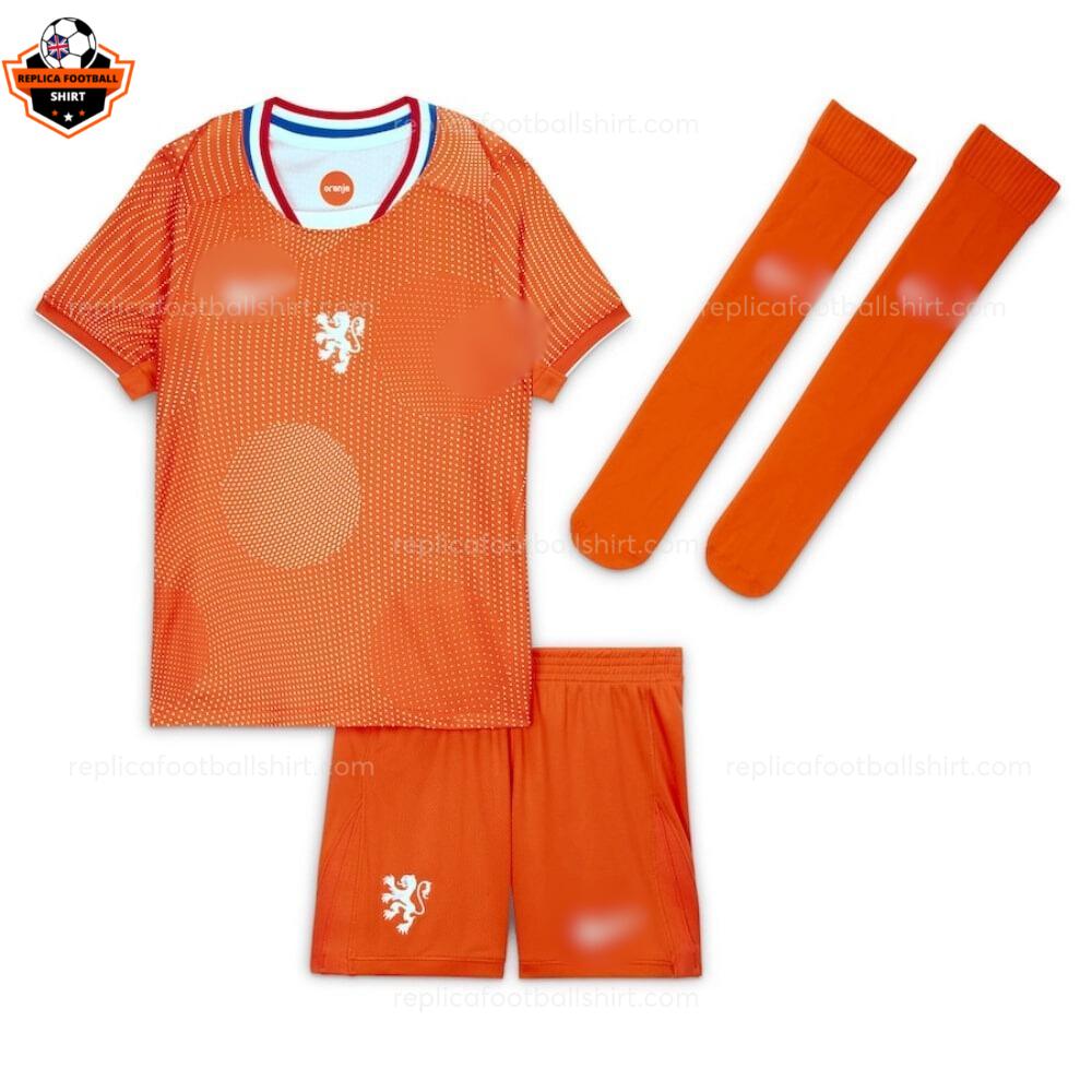 Netherlands Home Kid Replica Football Kit 2025-26 frontview