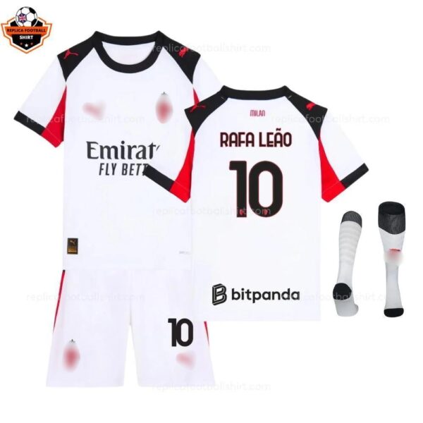 AC Milan Away Kid Replica Football Kit 2025/26 RAFA LEÃO 10 Printed