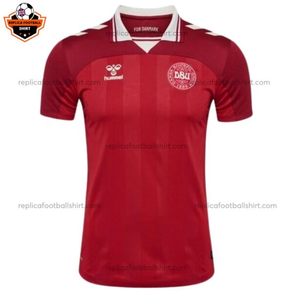 Denmark Home Men Replica Football Shirt 2025 frotnview