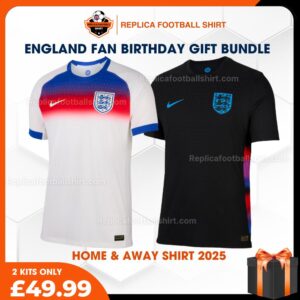 England FC 2025/26 Birthday Bundle - Home & Away Replica Football Shirt for True Fans