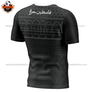 Palestine Black Men Replica Football Shirt 2024/25 backview