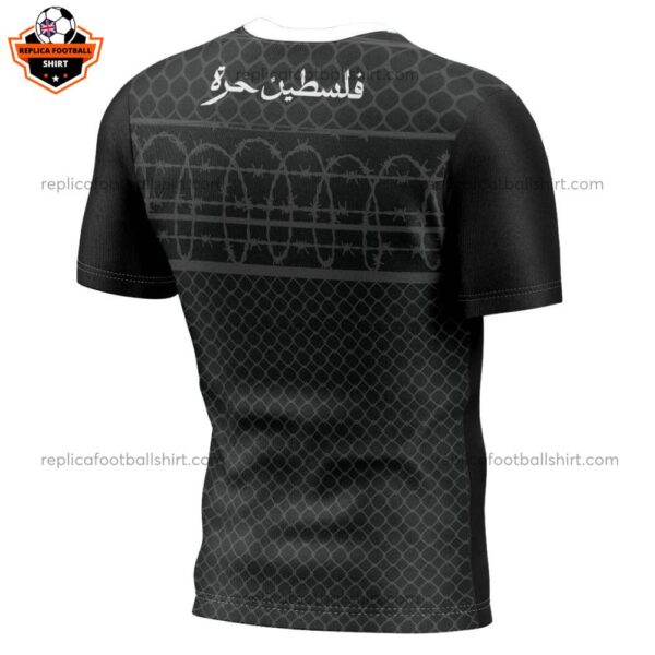 Palestine Black Men Replica Football Shirt 2024/25 backview