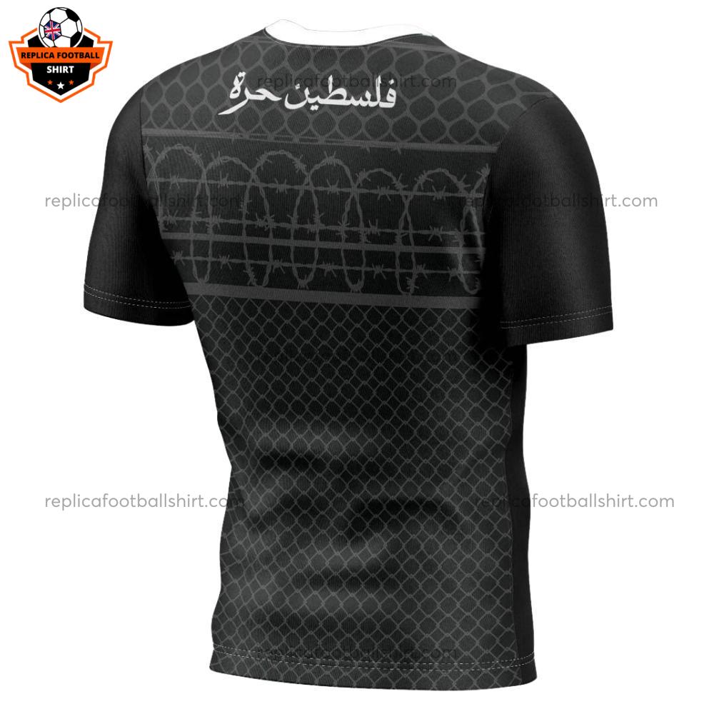 Palestine Black Men Replica Football Shirt 2024/25 backview