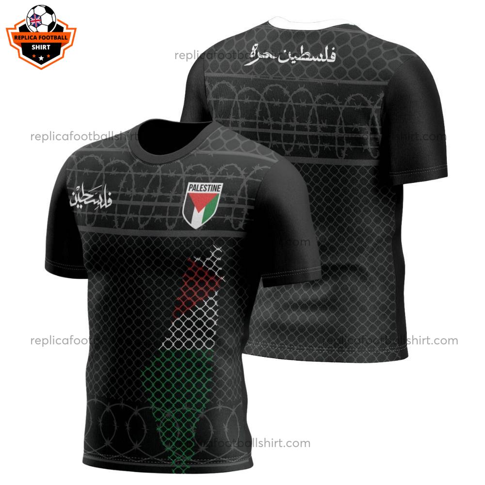 Palestine Black Men Replica Football Shirt 2024/25 overview