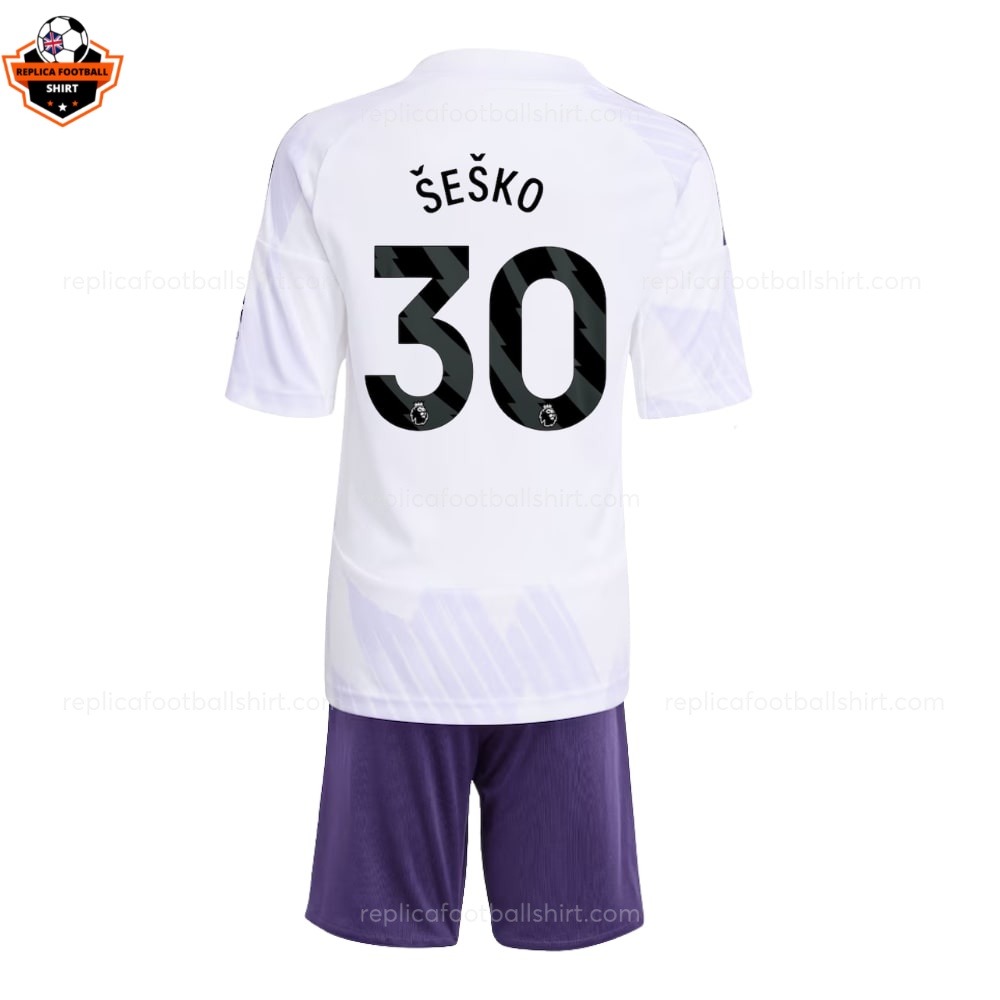 Man Utd Away Kid Replica Kit ŠEŠKO 30 - Back View