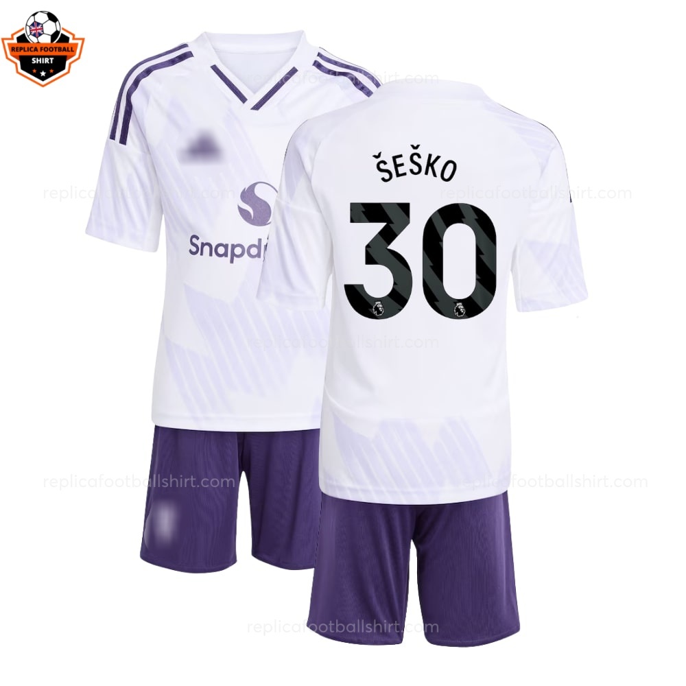 Man Utd Away Kid Replica Kit ŠEŠKO 30 - Front View