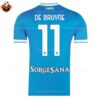 SSC Napoli Home Adult Replica Football Shirt 2025-26 DE BRUYNE 11 Printed backview