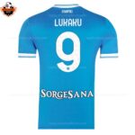SSC Napoli Home Adult Replica Football Shirt 2025/26 LUKAKU 9 Printed