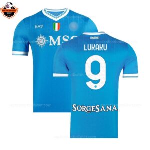 SSC Napoli Home Adult Replica Football Shirt 2025-26 LUKAKU 9 Printed overview