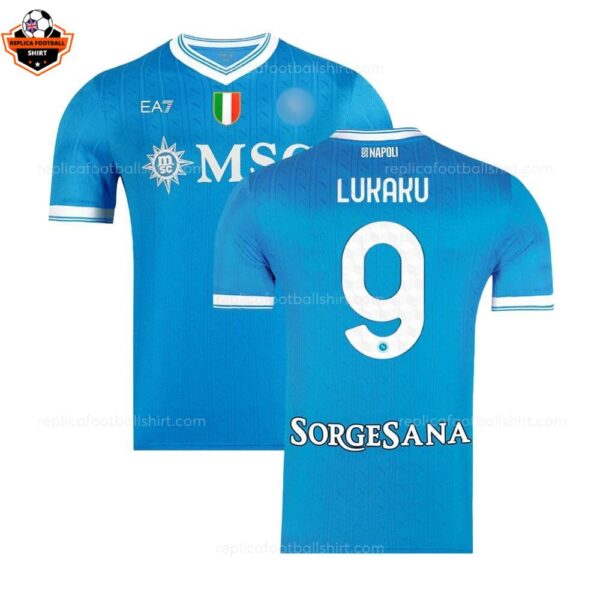 SSC Napoli Home Adult Replica Football Shirt 2025-26 LUKAKU 9 Printed overview