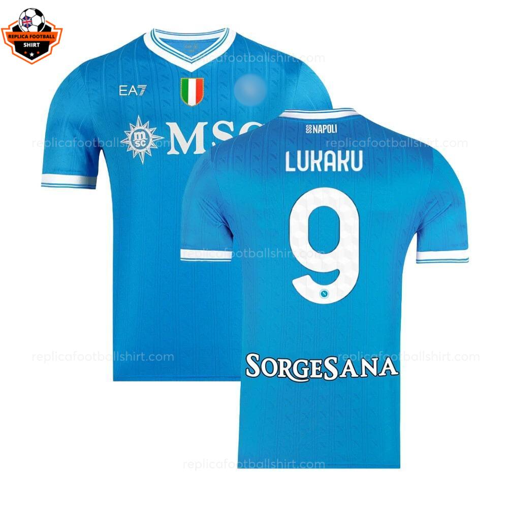 SSC Napoli Home Adult Replica Football Shirt 2025-26 LUKAKU 9 Printed overview