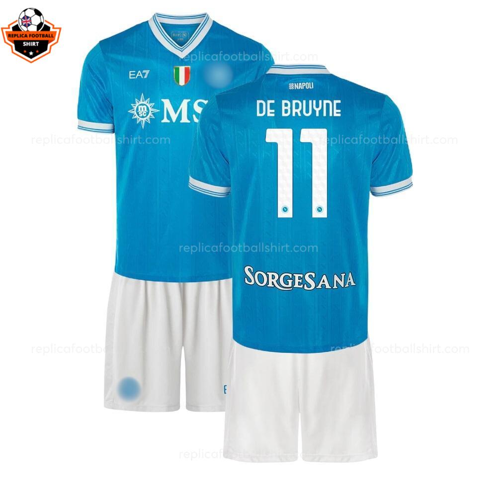 SSC Napoli Home Kid Replica Football Kit 2025-26 DE BRUYNE 11 Printed overview