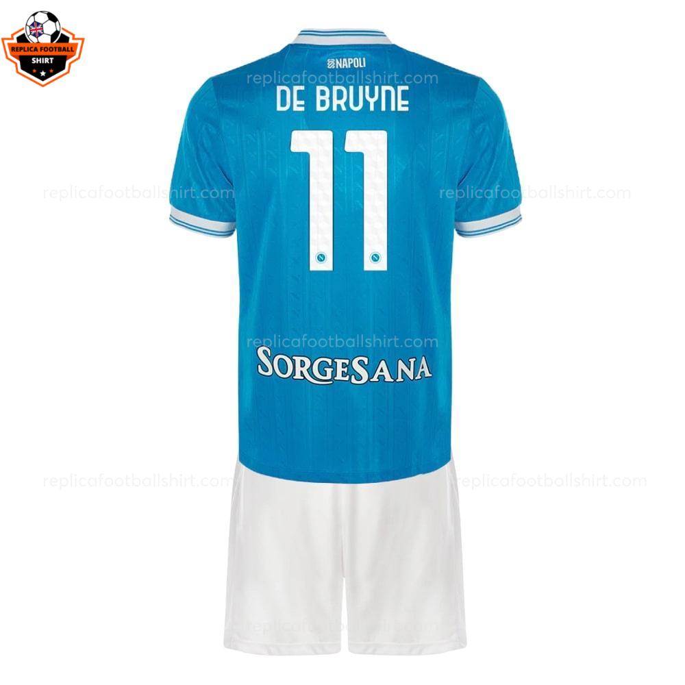 SSC Napoli Home Kid Replica Football Kit 2025-26 DE BRUYNE 11 Printed backview