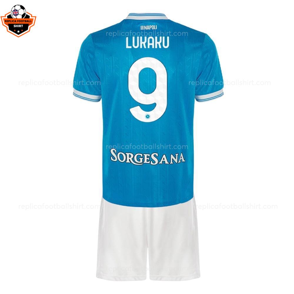 SSC Napoli Home Kid Replica Football Kit 2025-26 LUKAKU 9 Printed backview