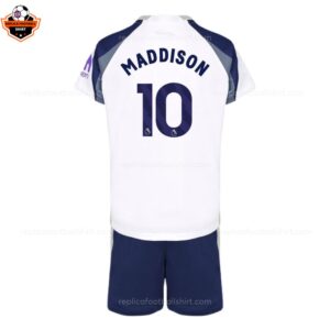 Tottenham Hotspur Maddison 10 Home Kid Replica Football Kit 2025-26 backview
