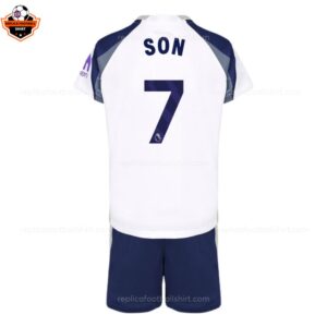 Tottenham Hotspur SON 7 Home Kid Replica Football Kit 2025-26 backview