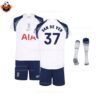 Tottenham Hotspur VAN DE VEN 37 Home Kid Replica Football Kit 2025-26