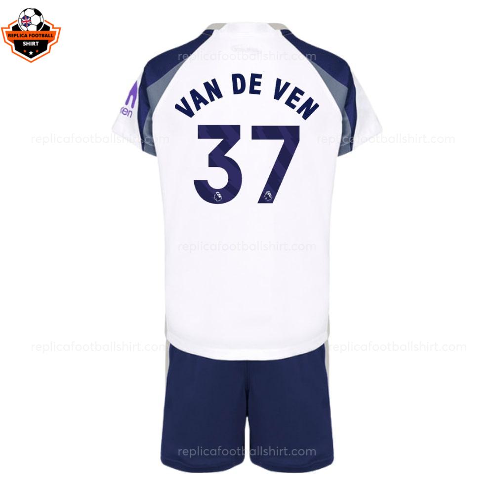 Tottenham Hotspur VAN DE VEN 37 Home Kid Replica Football Kit 2025-26 backview