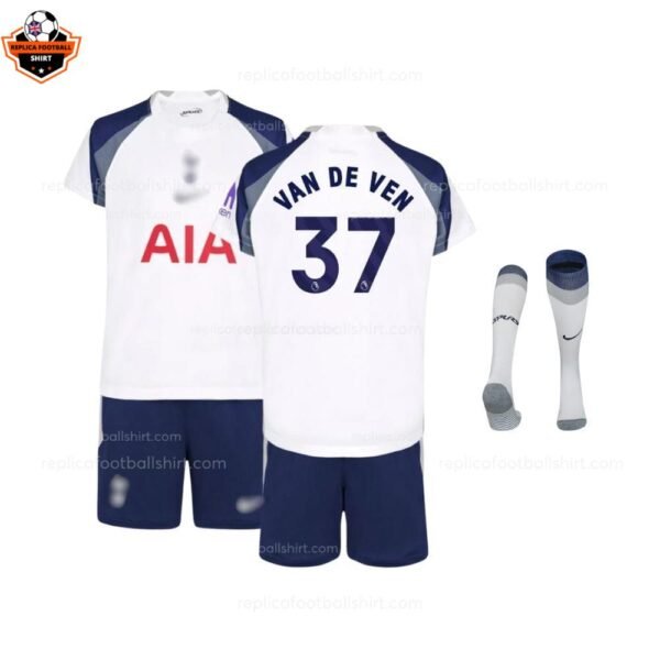 Tottenham Hotspur VAN DE VEN 37 Home Kid Replica Football Kit 2025-26