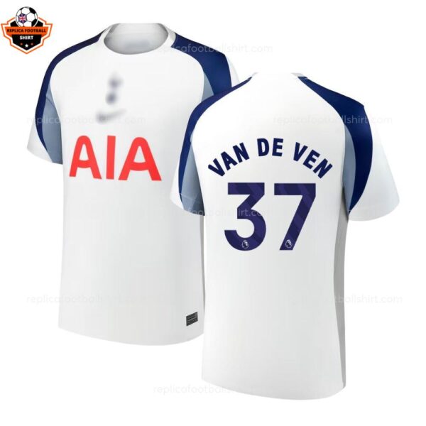 Tottenham Hotspur VAN DE VEN 37 Home Men Replica Football Shirt 2025-26 overview