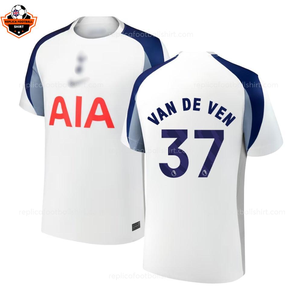 Tottenham Hotspur VAN DE VEN 37 Home Men Replica Football Shirt 2025-26 overview