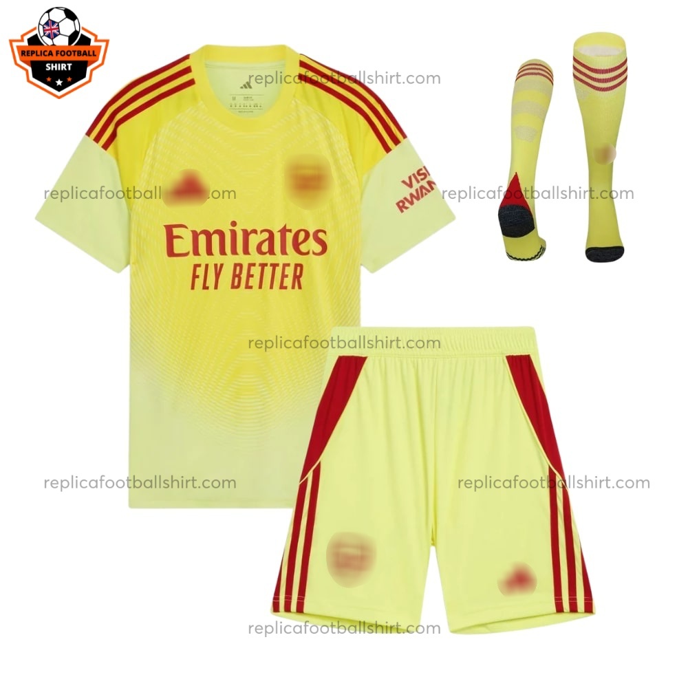 Arsenal Yellow Goalkeeper Kid Replica Football Kit 2025/26