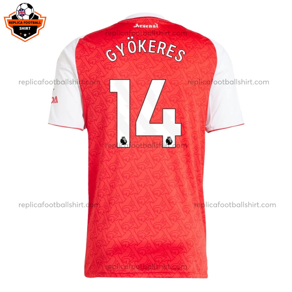 Arsenal Home Men Replica Football Shirt 2025/26 Gyökeres 14 - Back View