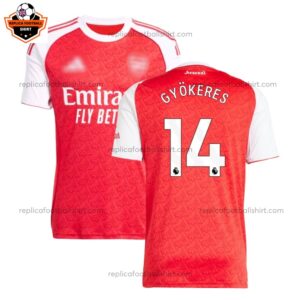 Arsenal Home Men Replica Football Shirt 2025/26 Gyökeres 14 - Front View