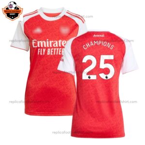 Arsenal Home Women Replica Shirt 25/26 CHAMPIONS 25 - Front View