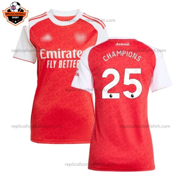 Arsenal Home Women Replica Shirt 25/26 CHAMPIONS 25 - Front View