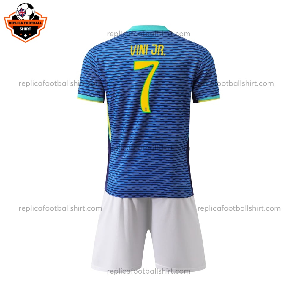 Brazil VINI JR. 7 Away Kid Replica Kit 2024/25 - Back View