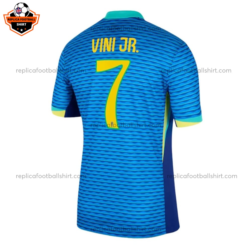 Brazil VINI JR. 7 Away Men Replica Football Shirt 2024 - Back View