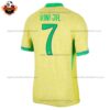 Brazil VINI JR. 7 Home Men Replica Football Shirt 2024 - Back View