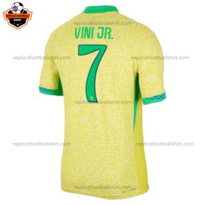 Brazil VINI JR. 7 Home Men Replica Football Shirt 2024 - Back View