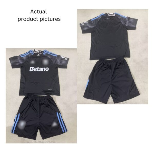 Aston Villa Away Kid Replica Football Kit 2025/26 - Actual View