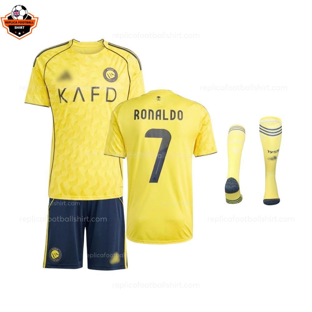 Al Nassr RONALDO 7 Home Kid Replica Football Kit 2025-26