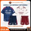 Arsenal FC 2025-26 Birthday Bundle - Away & Third Replica Football Kit for True Fans