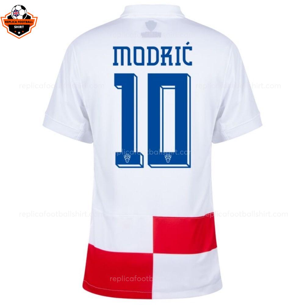 Croatia Home Men Replica Football Shirt 2024 MODRIĆ 10 Printed backview