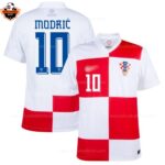 Croatia Home Men Replica Football Shirt 2024 MODRIĆ 10 Printed