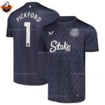 Everton PICKFORD 1 Black Goalkeeper Men Replica Football Shirt 2025/26