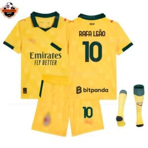 RFS AC Milan RAFA LEÃO 10 Third Kids Replica Football Kit 2025_26 - with socks