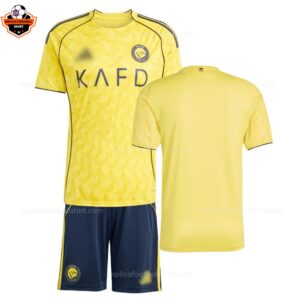 RFS Al nassr home kids football kit 25_26-over view