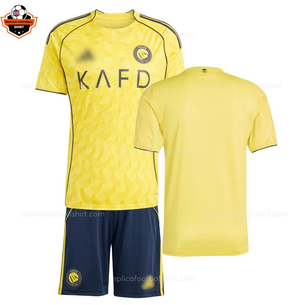 RFS Al nassr home kids football kit 25_26-over view