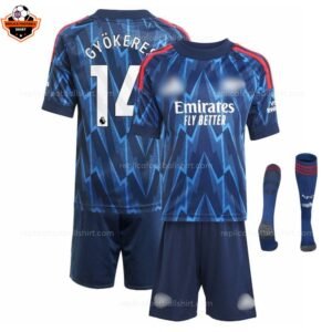 RFS Arsenal GYÖKERES 14 25_26 Away Kids Football Kit- over view with socks