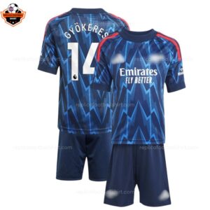 RFS Arsenal GYÖKERES 14 Away Kids Football Kit 2025-26 overview