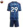 RFS Arsenal Havertz 29 Away 25 26 Kids Football Kit backview