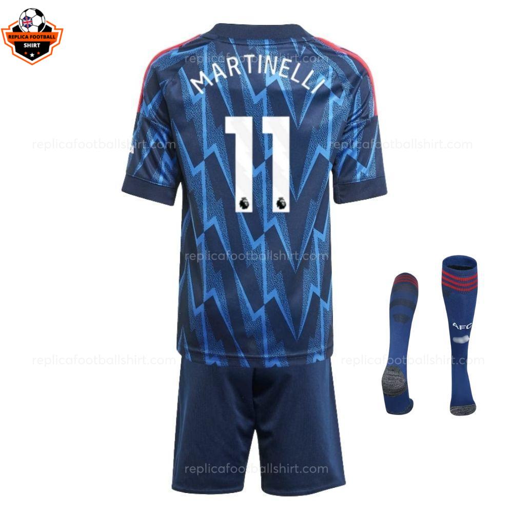 RFS Arsenal MARTINELLI 11 Away 25 26 Kids Football Kit - back view with socks