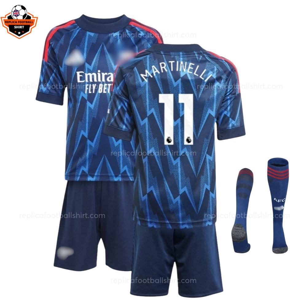 RFS Arsenal MARTINELLI 11 Away 25 26 Kids Football Kit - over view with socks