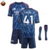 RFS Arsenal RICE 41 Away 25 26 Kids Football Kit - over view with socks