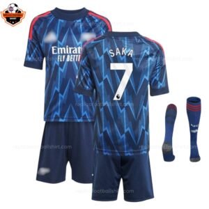 RFS Arsenal SAKA 7 Away 25 26 Kids Football Kit - over view with socks